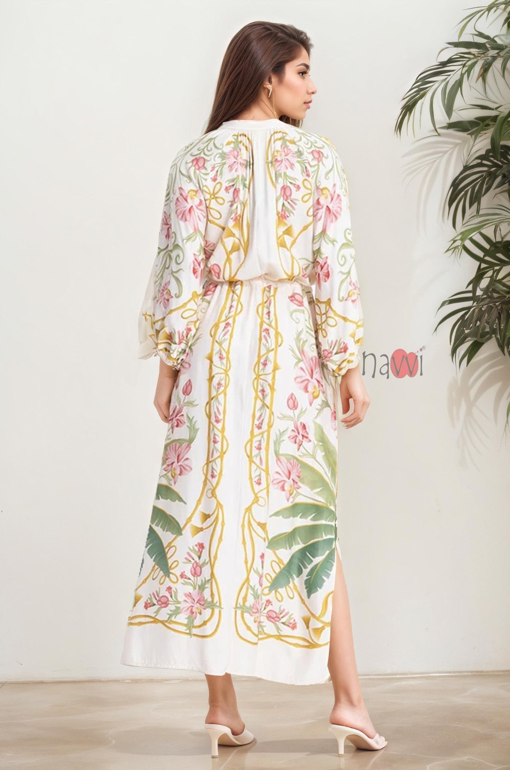 Floral Paradise Resort Dress - Navvi.in