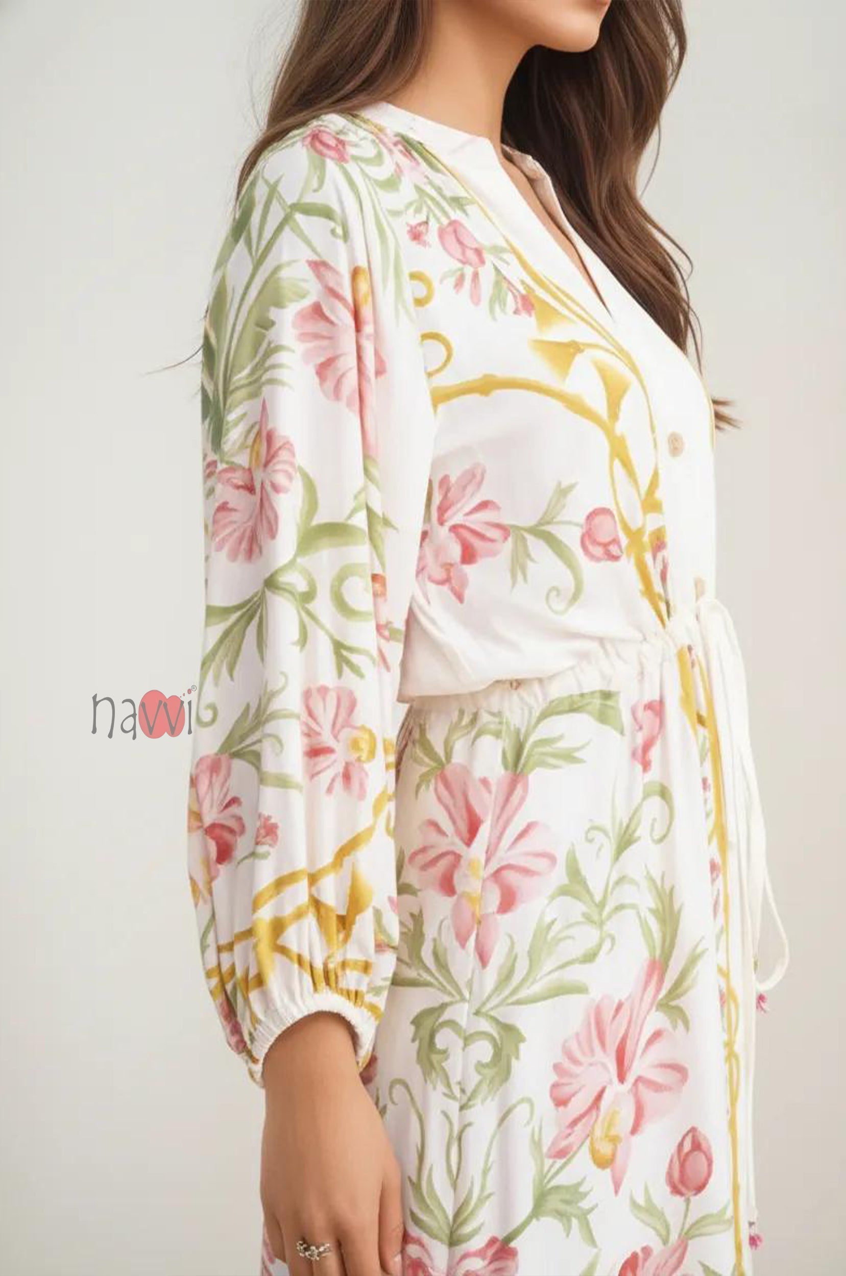 Floral Paradise Resort Dress - Navvi.in