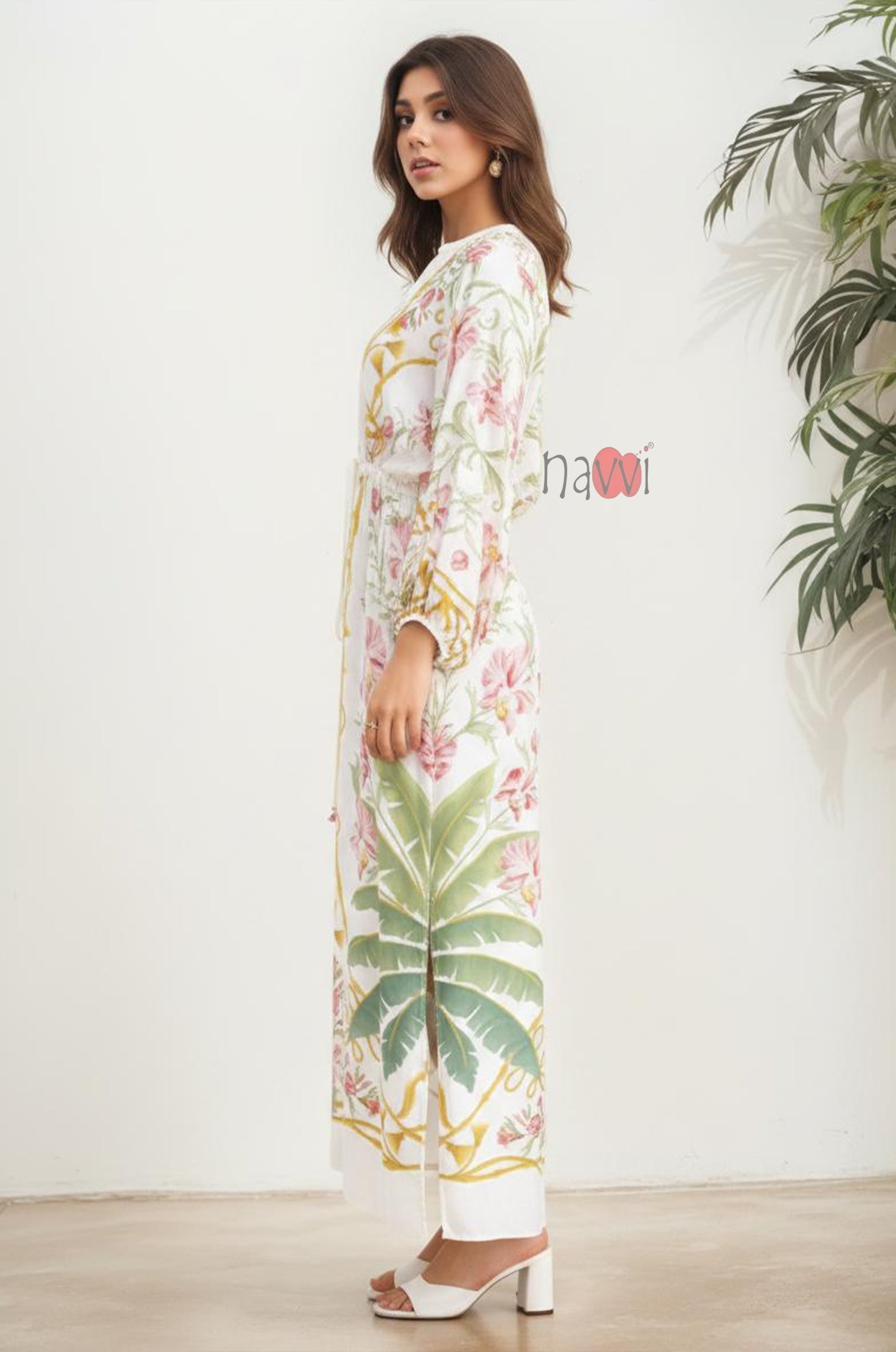 Floral Paradise Resort Dress - Navvi.in