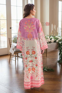 Pink Blossom Heritage Kaftan - Navvi.in