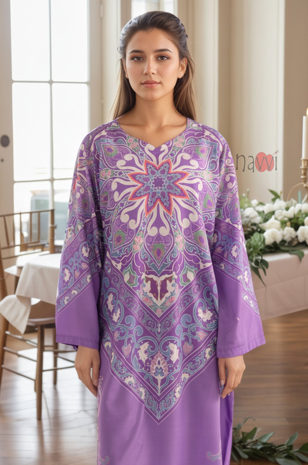 Mauve Royale Kaftan Dress