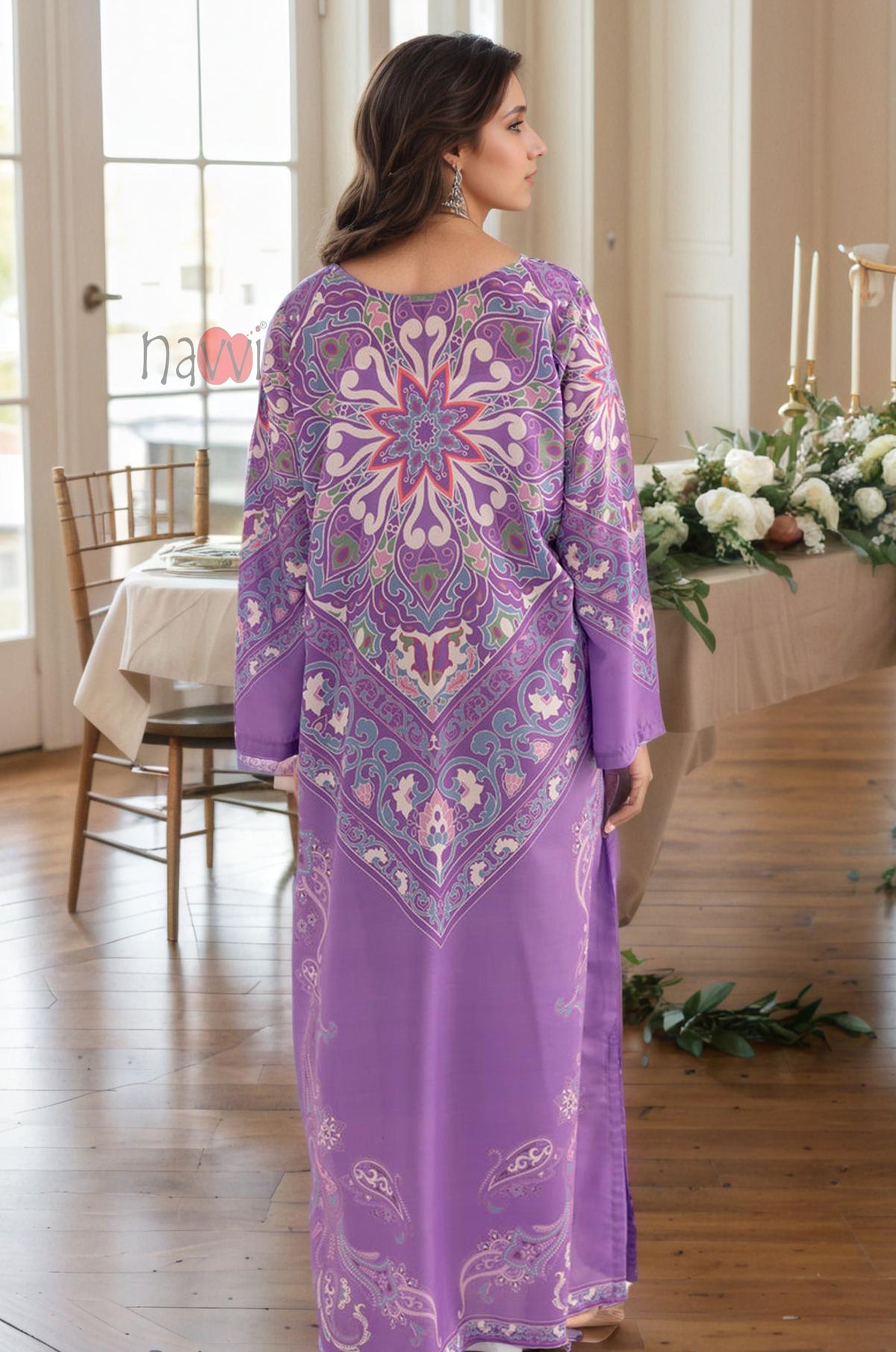 Mauve Royale Kaftan Dress