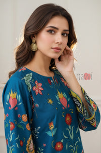 Ethnic Printed Long Kaftan Dress