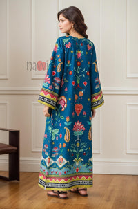 Ethnic Printed Long Kaftan Dress