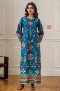 Ethnic Printed Long Kaftan Dress