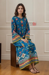Ethnic Printed Long Kaftan Dress