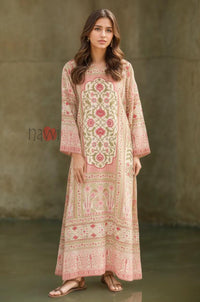 Floral Printed Long Kaftan Dress