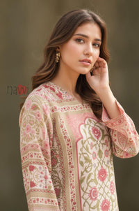 Floral Printed Long Kaftan Dress