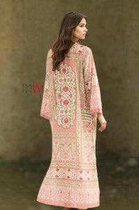 Floral Printed Long Kaftan Dress