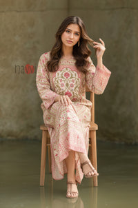 Floral Printed Long Kaftan Dress