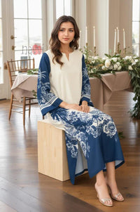 Azure Tropical Vibe Kaftan Dress