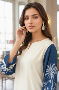 Azure Tropical Vibe Kaftan Dress
