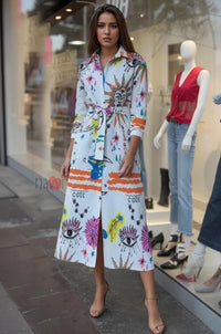 Urban Muse Western Wear Shirt Dress