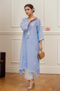 Lavender Bloom Embroidered Kurta