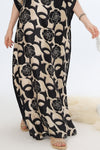 Black Meraki Kaftan Dress with Scarf