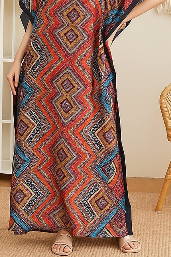 Tribal Mirage Kaftan with Scarf
