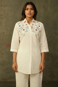 Ivory Garden Embroidered Kurta with Pant
