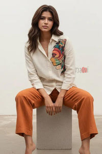 Tribal Muse Artistic Linen Shirt - Navvi.in