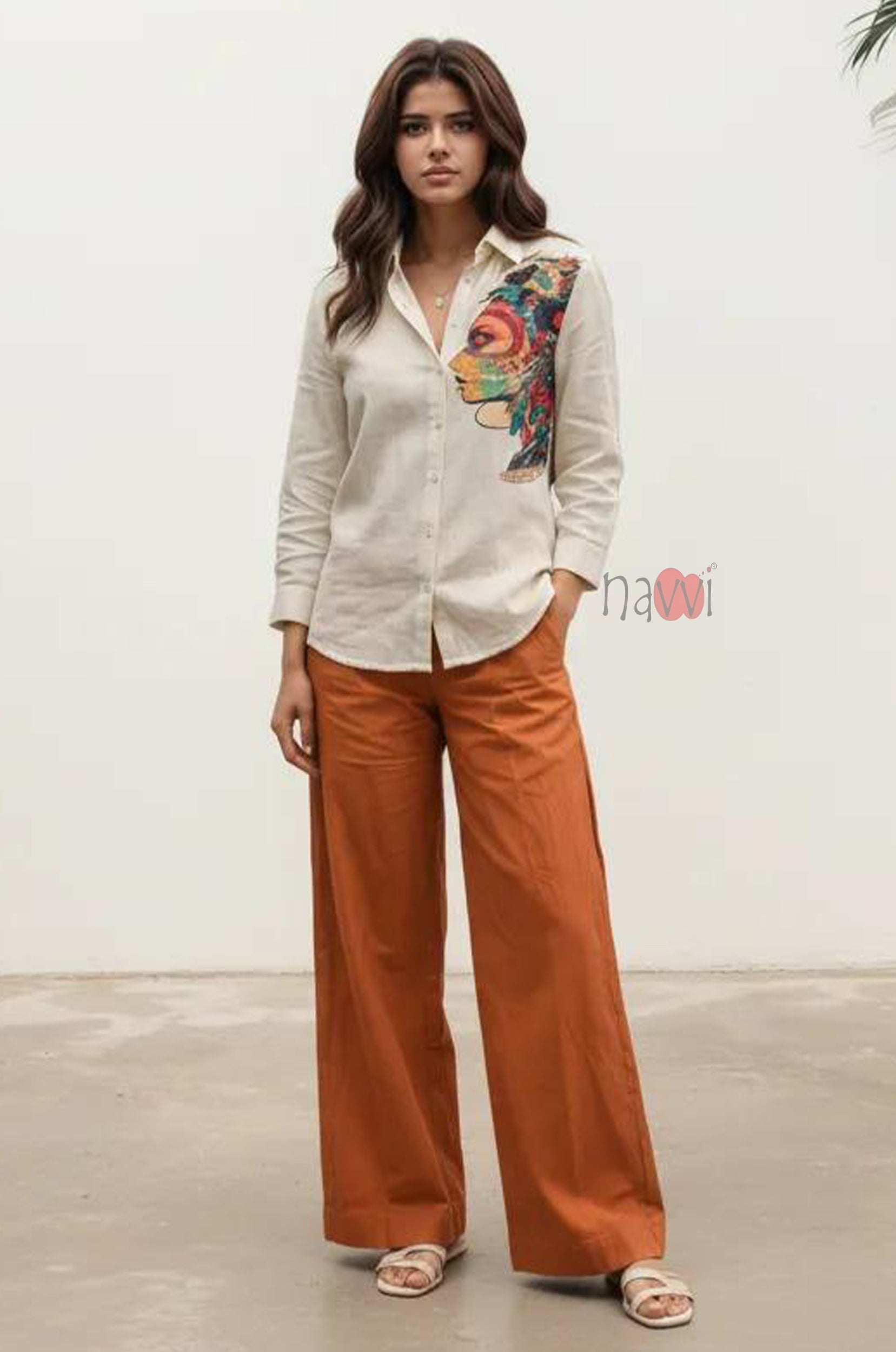 Tribal Muse Artistic Linen Shirt - Navvi.in
