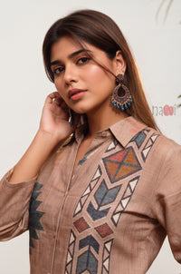 Desert Tribe Printed Linen Shirt