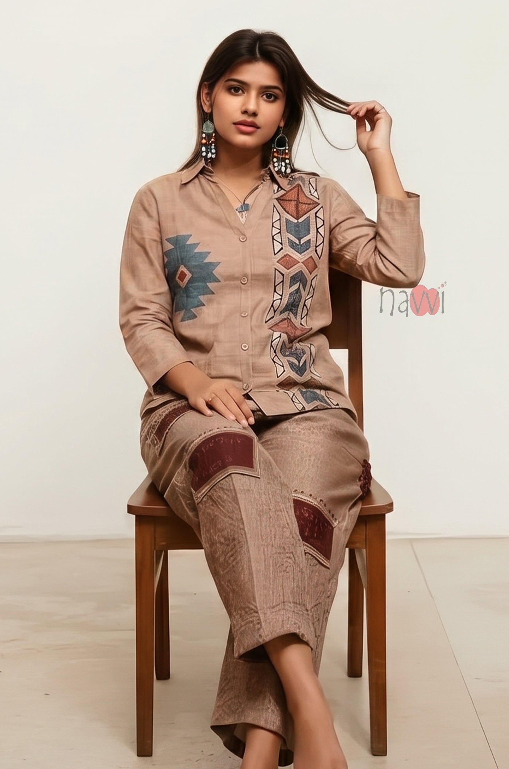 Desert Tribe Printed Linen Shirt