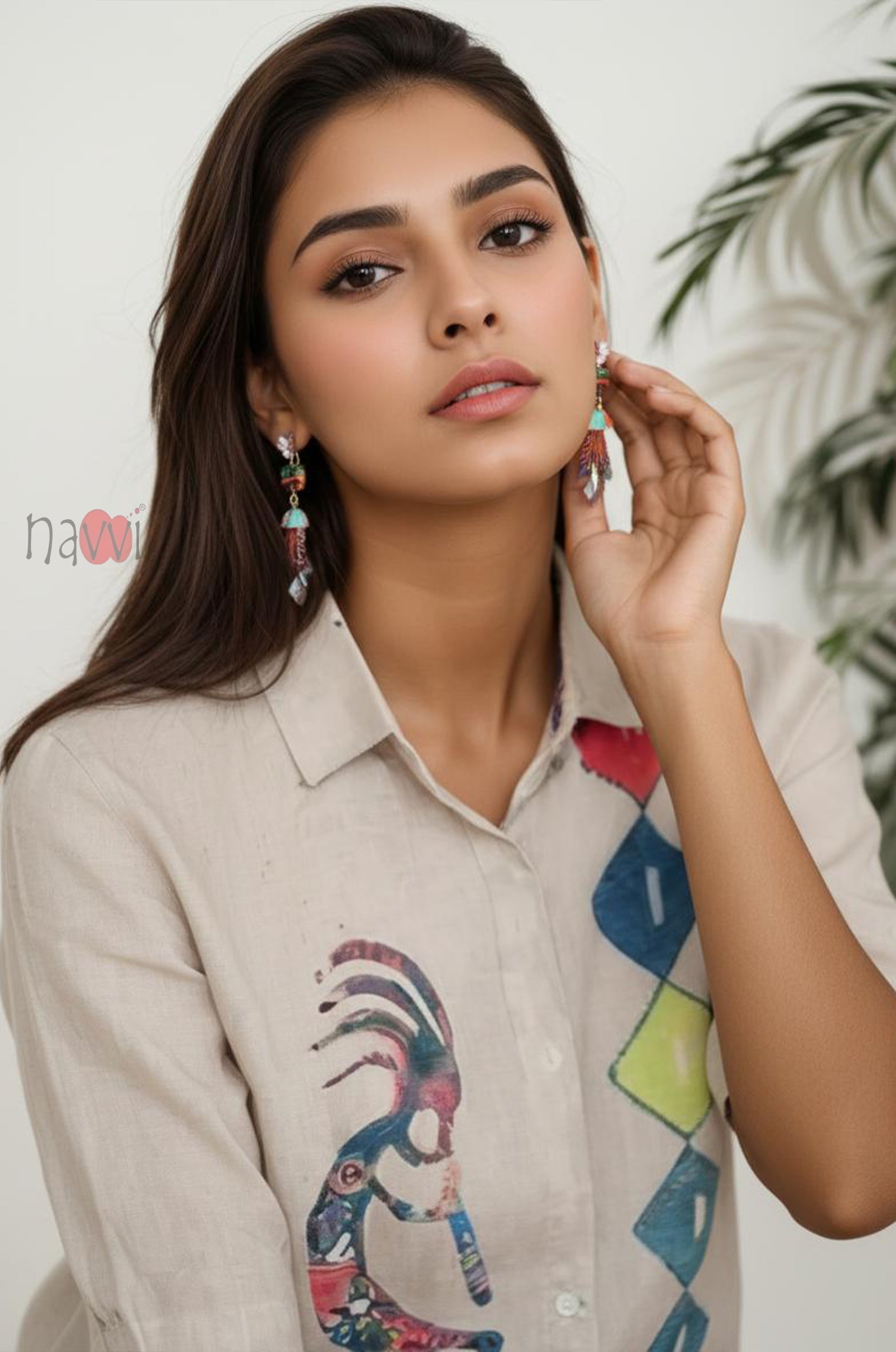 Tribal Spirit Printed Linen Shirt