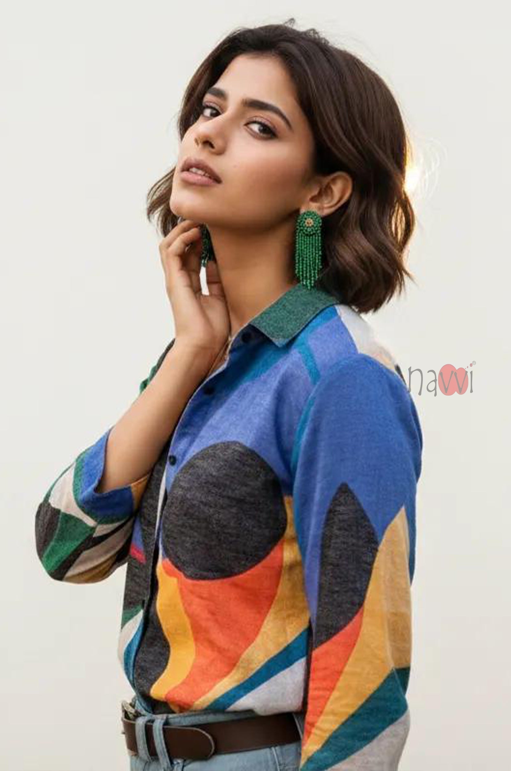 Spectrum Wave Abstract Printed Shirt