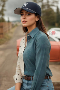 Dual Tone Contrast Linen Shirt