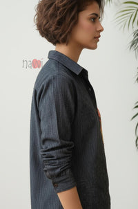 Abstract Muse Printed Linen Shirt