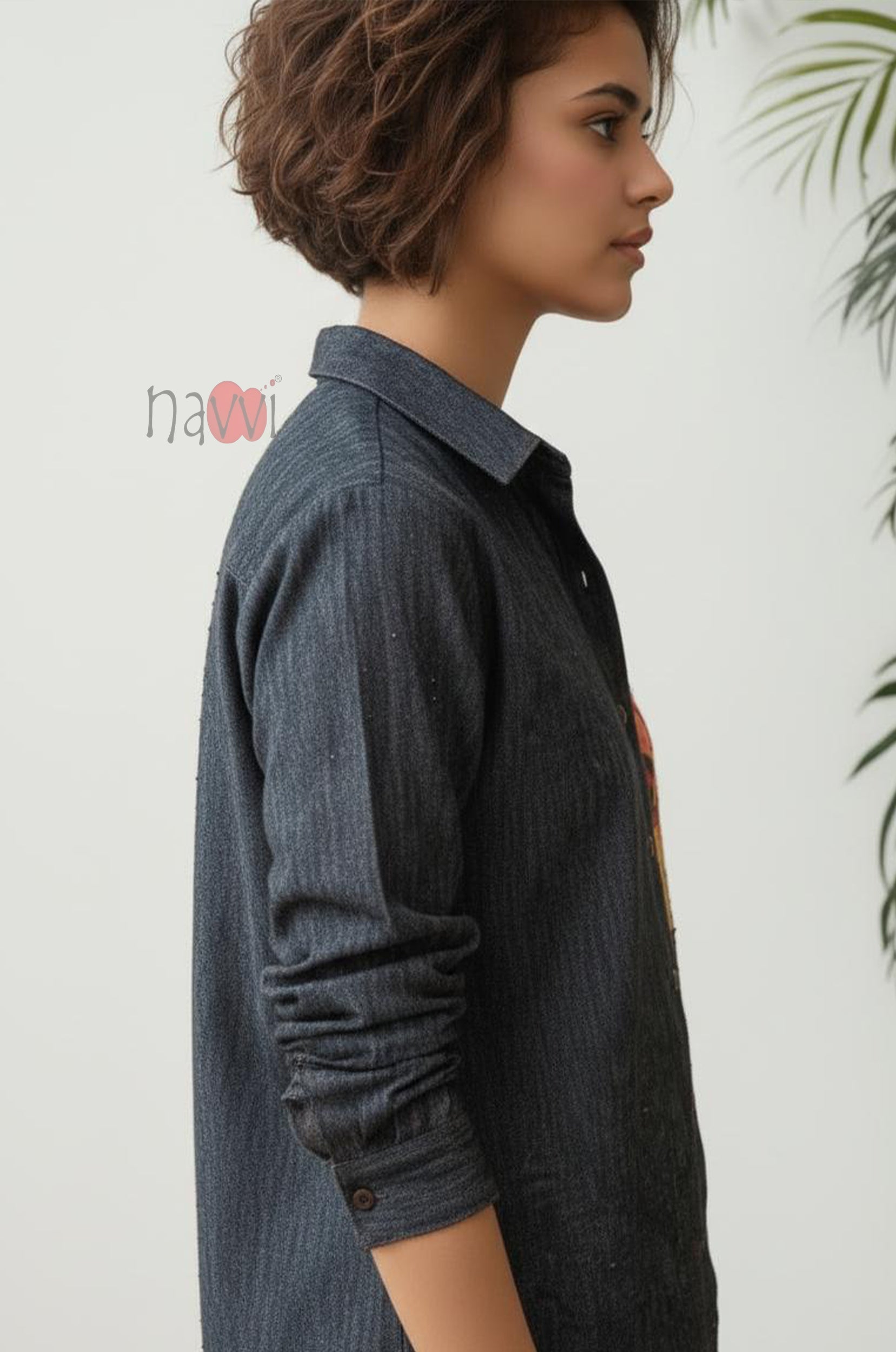 Abstract Muse Printed Linen Shirt