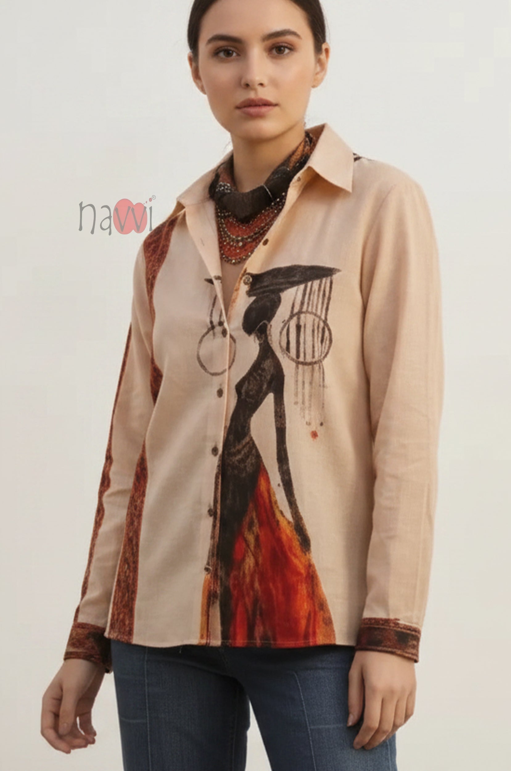 Ethnic Muse Printed Linen Shirt