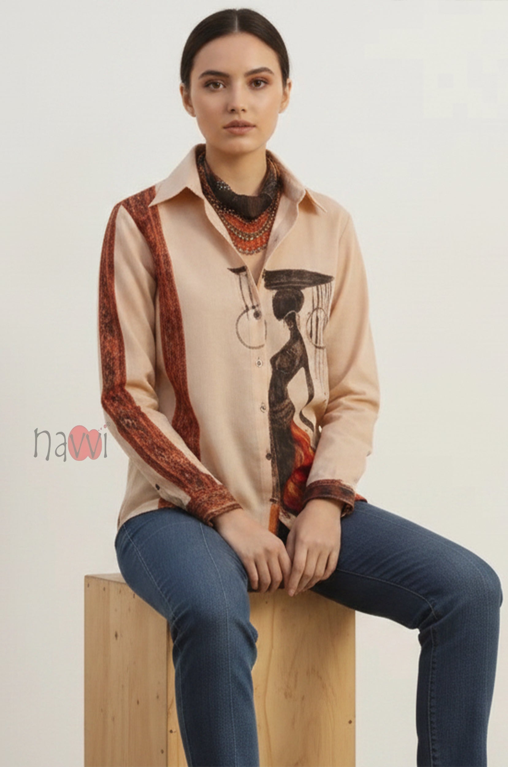 Ethnic Muse Printed Linen Shirt
