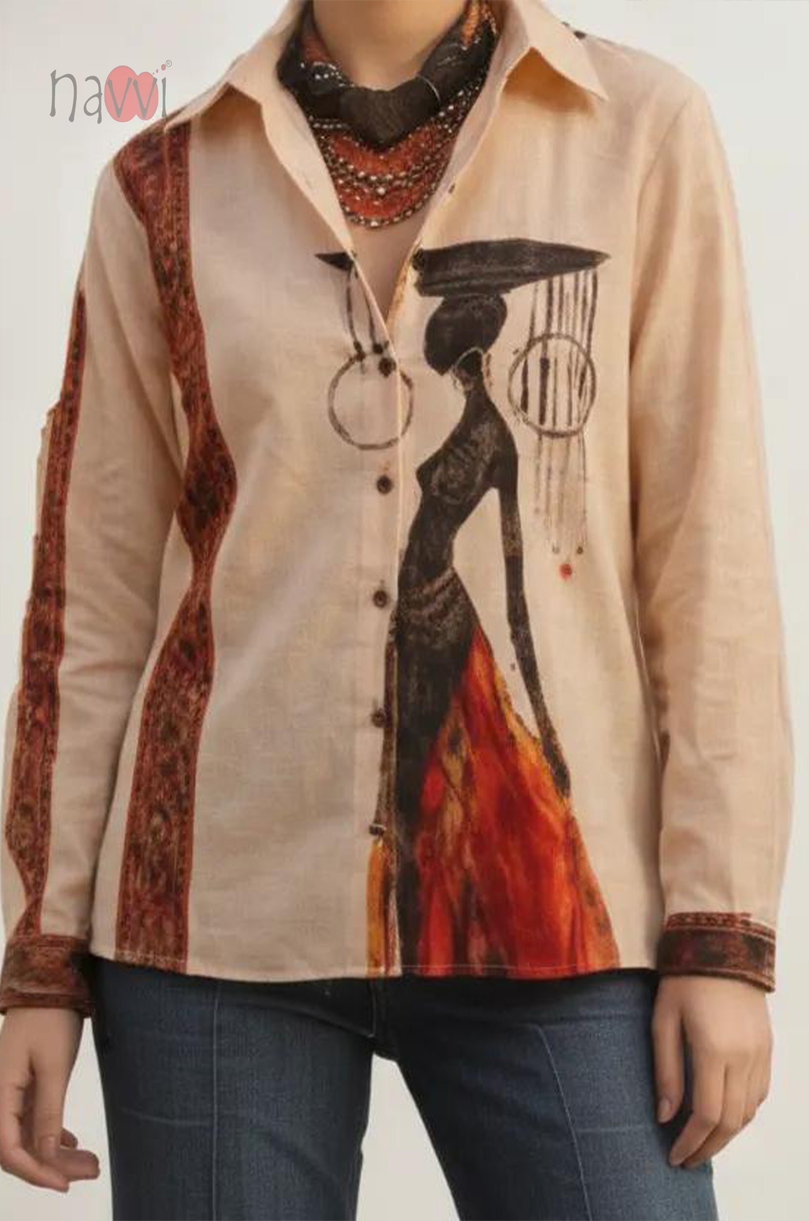 Ethnic Muse Printed Linen Shirt