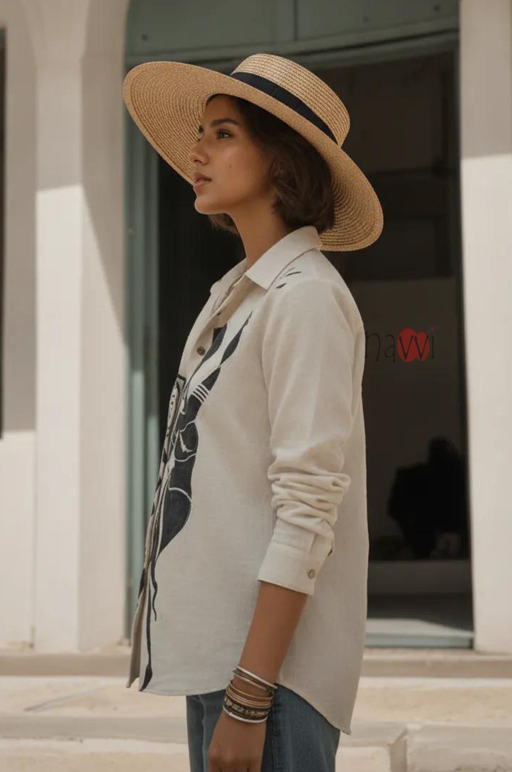 Artistic Silhouette Printed Shirt