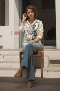 Artistic Silhouette Printed Shirt