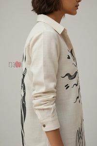 Artistic Silhouette Printed Shirt
