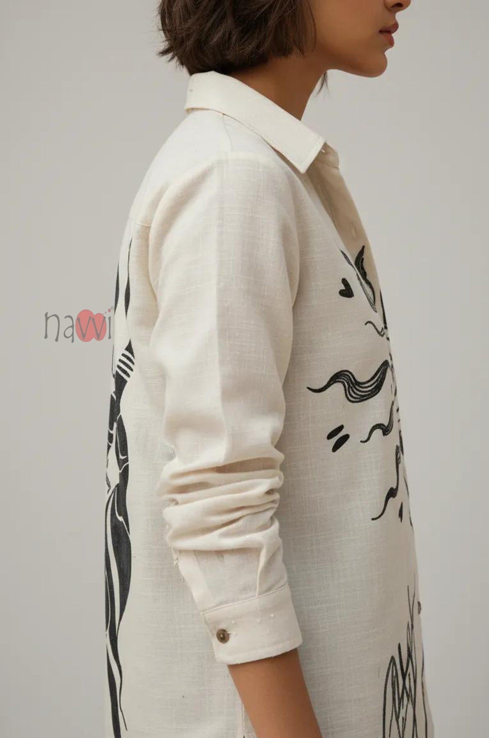 Artistic Silhouette Printed Shirt