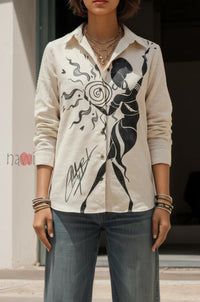 Artistic Silhouette Printed Shirt