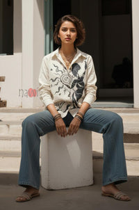 Artistic Silhouette Printed Shirt