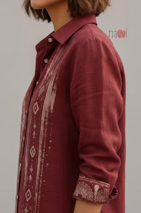 Tribal Heritage Art Printed Linen Shirt