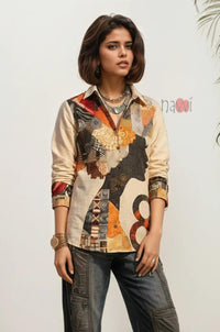 Expressionist Patchwork Shirt