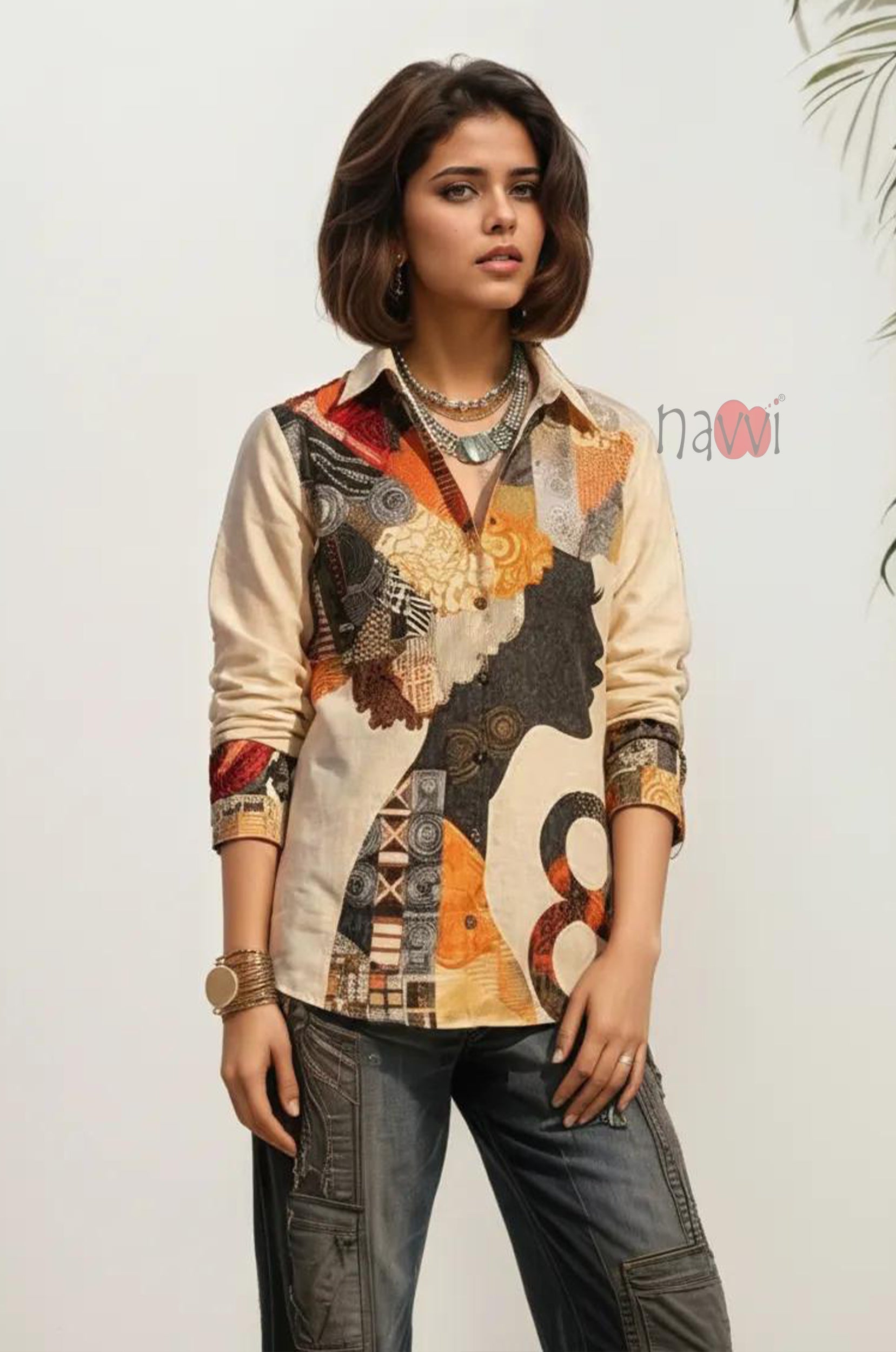 Expressionist Patchwork Shirt