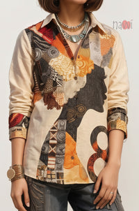 Expressionist Patchwork Shirt