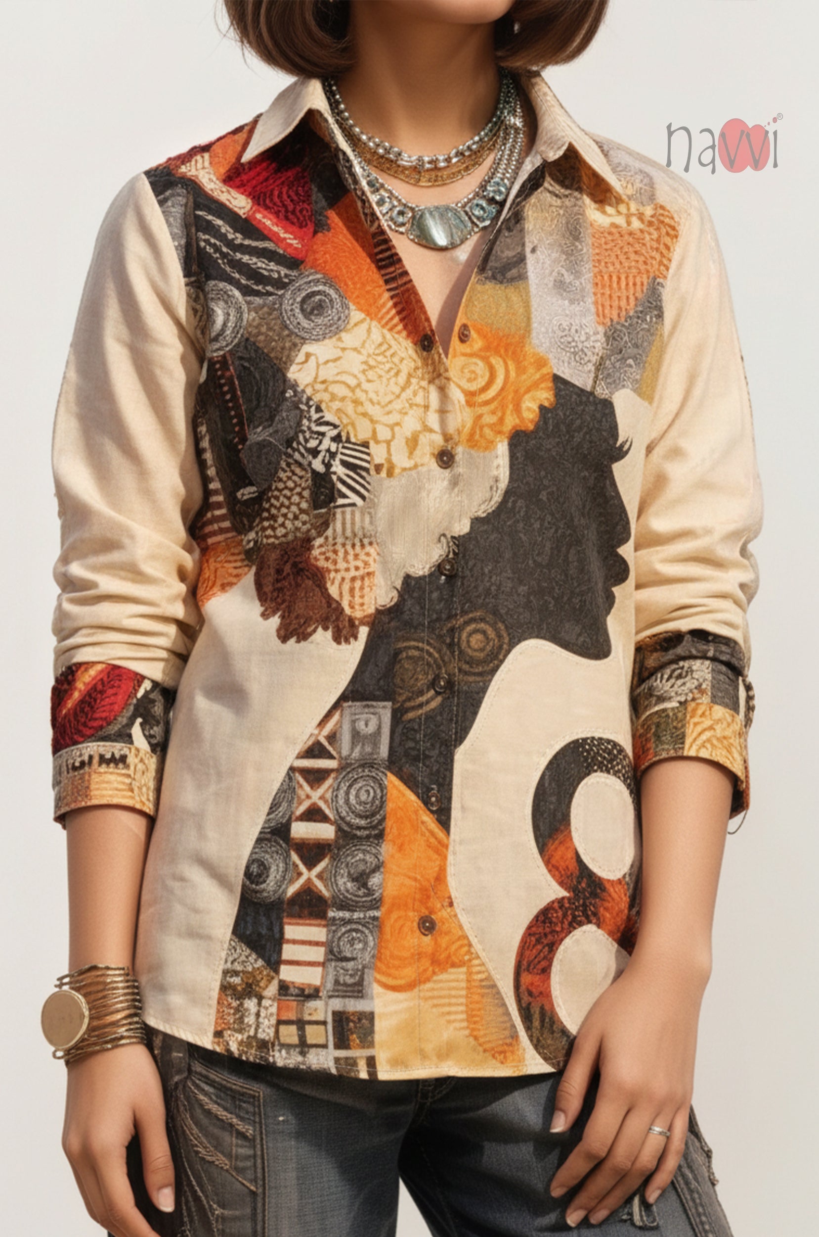 Expressionist Patchwork Shirt