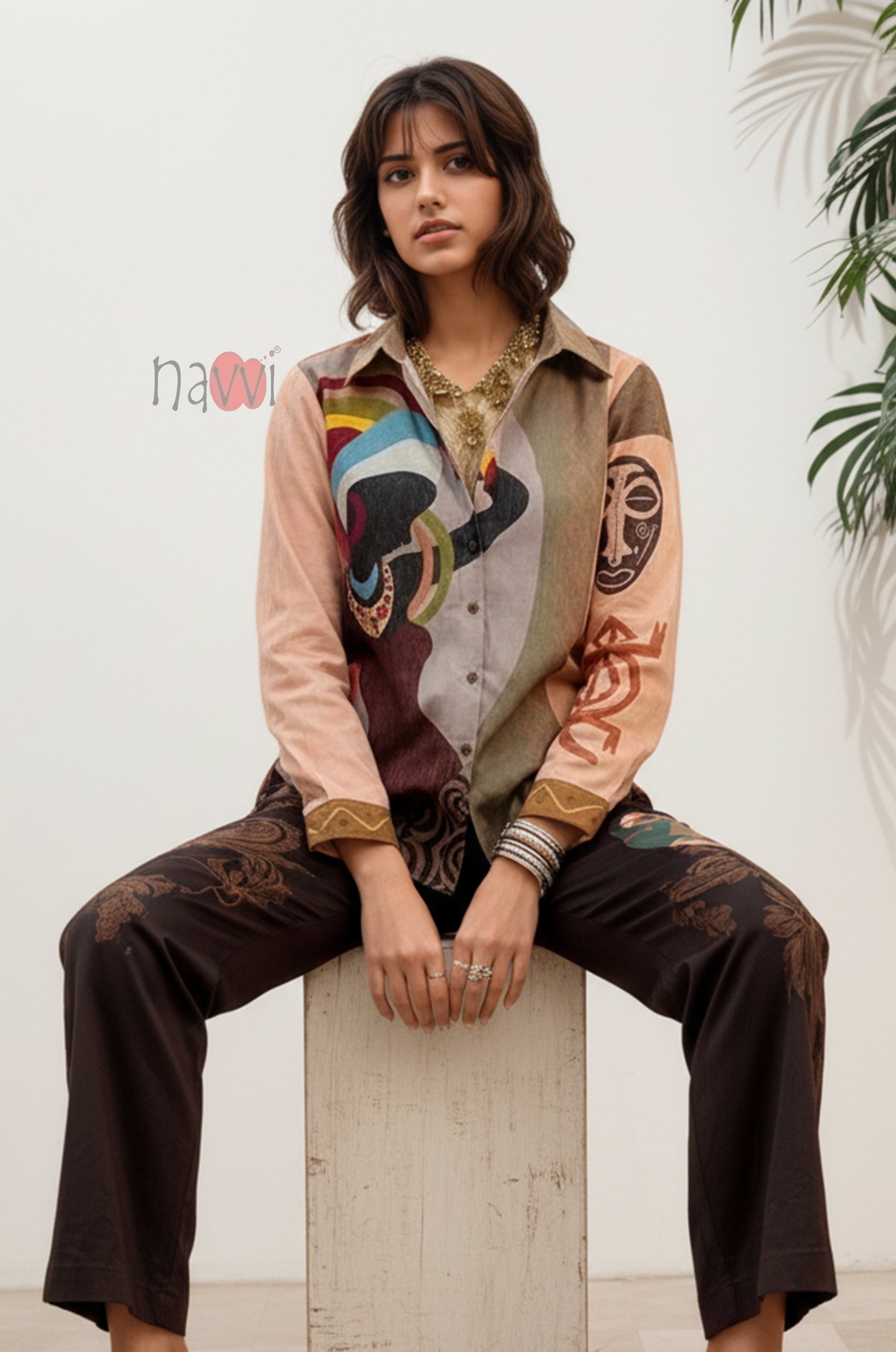 Cultural Fusion Printed Shirt