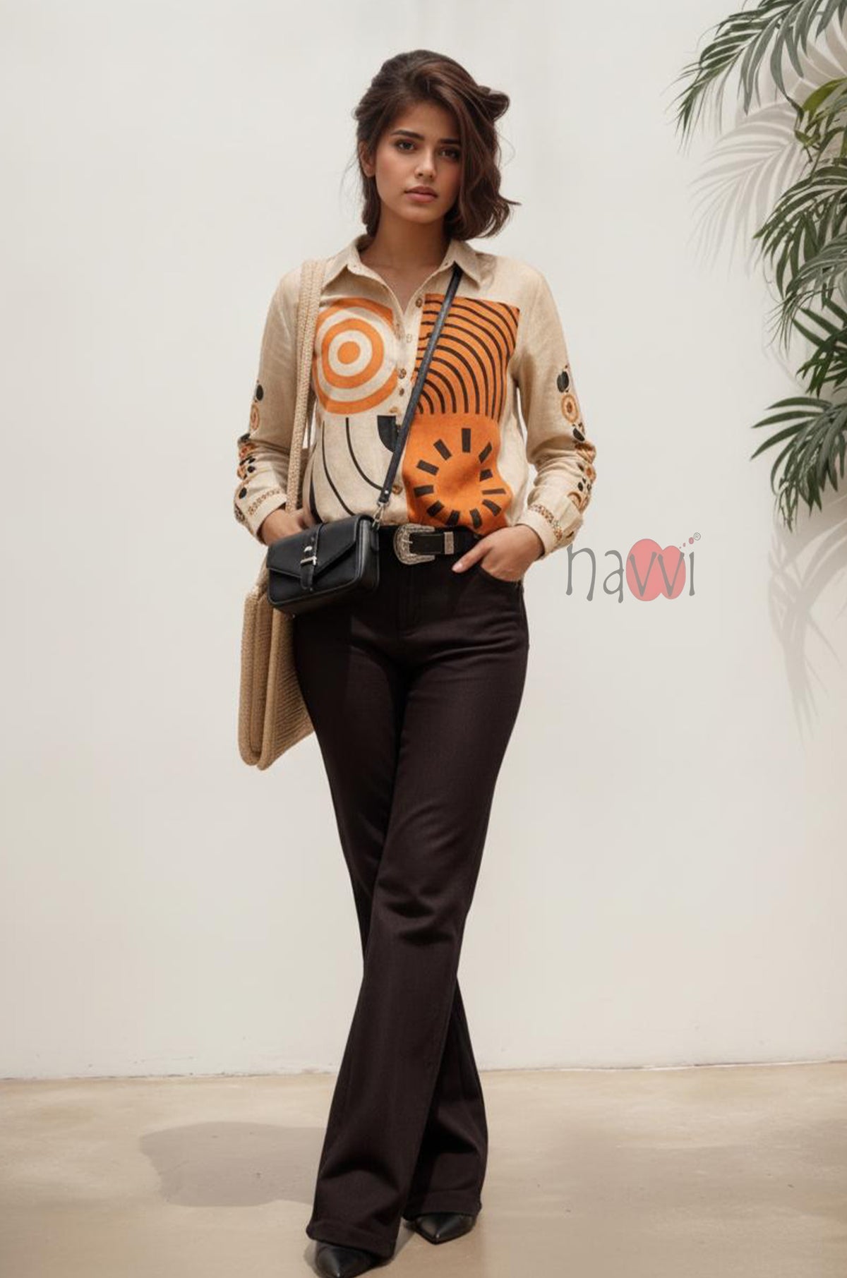 Statement Patchwork Linen Shirt