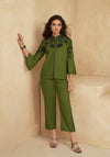 Green Embroidery Co-ord Set