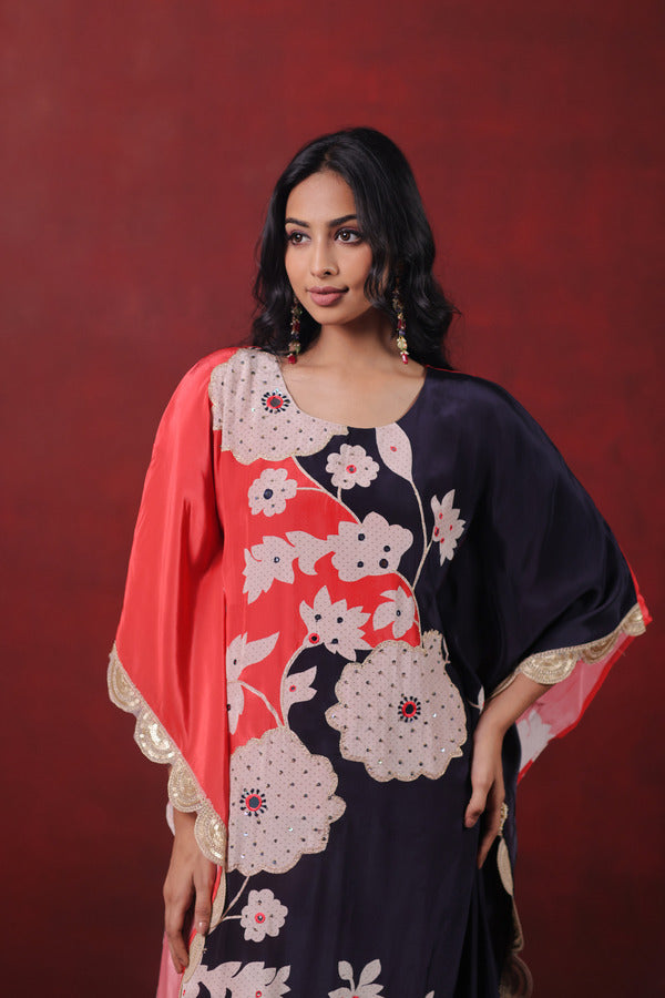 Floral Print Kaftan with Palazzo Pants