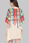 Artistic Multicolour Striped Kaftan Dress