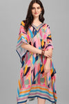 V-Neck Multicoloured Kaftan